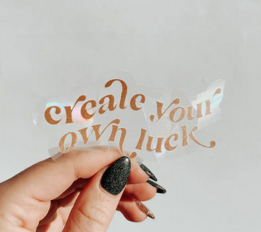 Create Your Own Luck Vinyl Suncatcher Decal