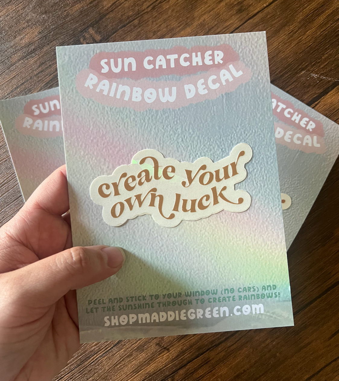Create Your Own Luck Vinyl Suncatcher Decal