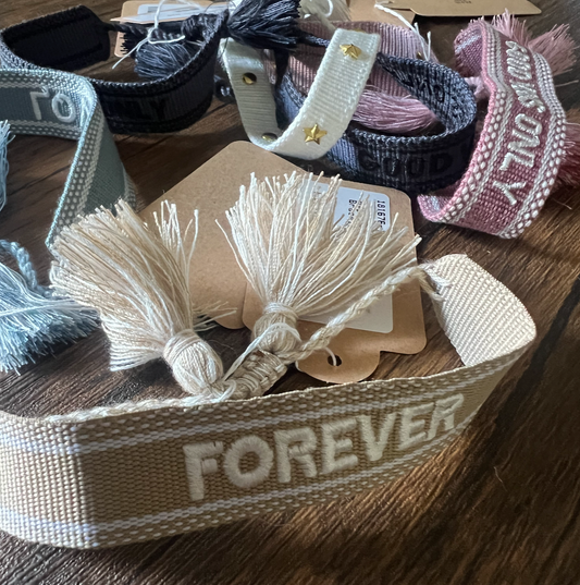 Embroidered Tassel Bracelets